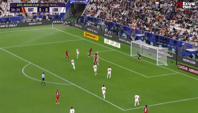 العارضة تحرم قطر من تسجيل هدف امام لبنان بكأس امم اسيا