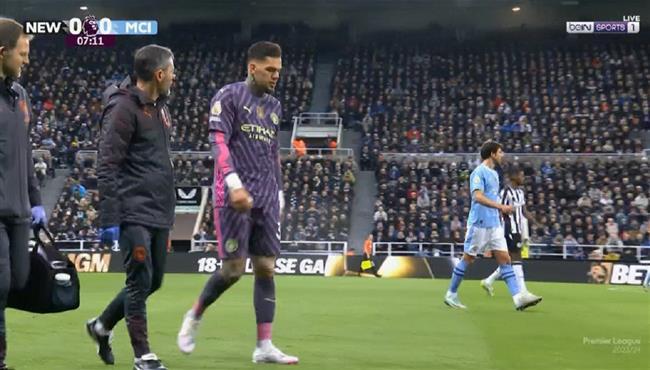 اصابة ايدرسون في مباراة مانشستر سيتي ونيوكاسل