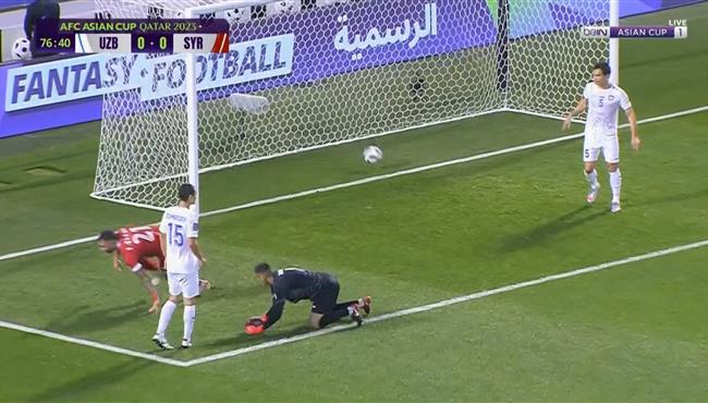 هدف سوريا الملغي امام اوزبكستان في كأس اسيا