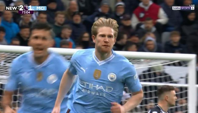 هدف دي بروين في مرمي نيوكاسل بالدوري الانجليزي