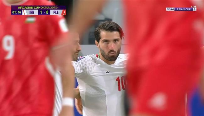 هدف ايران الاول في مرمي فلسطين بكاس اسيا