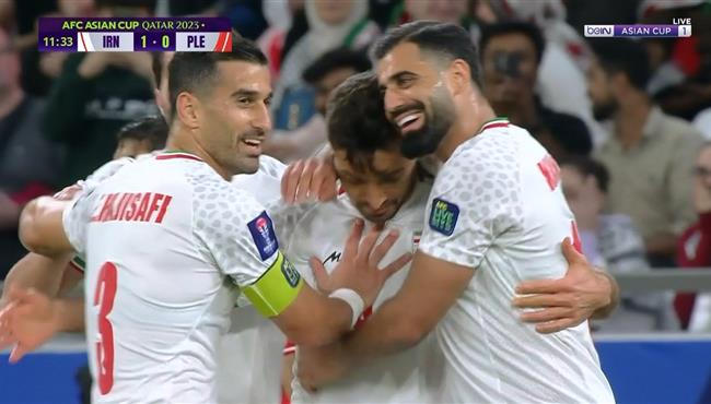 هدف ايران الثاني في مرمي فلسطين بكاس اسيا