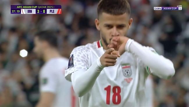 هدف ايران الثالث في مرمي فلسطين بكاس اسيا