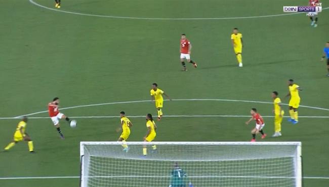 محمد صلاح يهدر فرصة هدف امام موزمبيق بكاس امم افريقيا