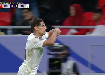 فيديو مهند علي ي سجل هدف العراق الأول أمام إندونيسيا