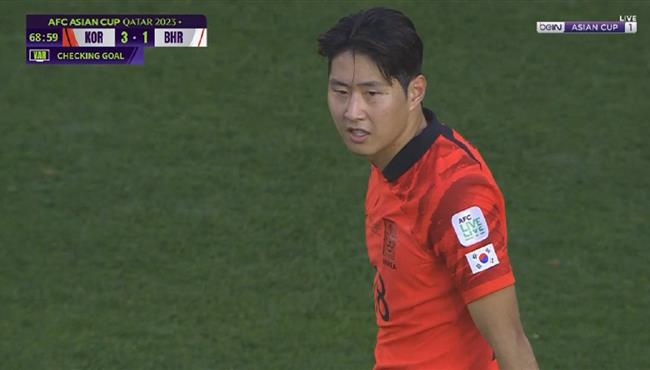 هدف كوريا الجنوبية الثالث في مرمي البحرين بكاس اسيا