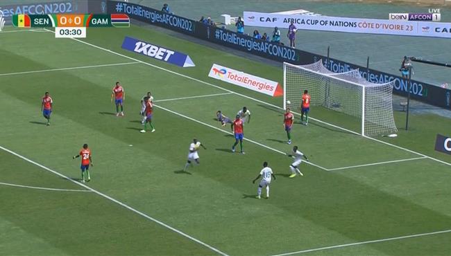 هدف السنغال الاول في مرمي جامبيا بكاس امم افريقيا اسيست ماني