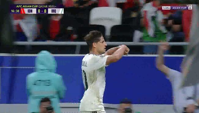 هدف العراق الاول في مرمي اندونيسيا بكاس اسيا