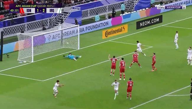 هدف العراق الملغي امام اندونيسيا بكاس اسيا