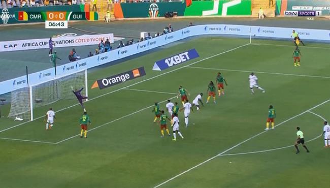 فرصة خطيرة من غينيا علي مرمي الكاميرون بكأس امم افريقيا