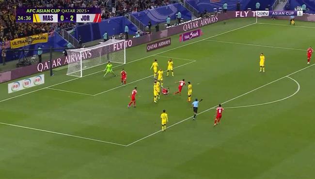 هدف الاردن الملغي في مرمي ماليزيا بكاس اسيا