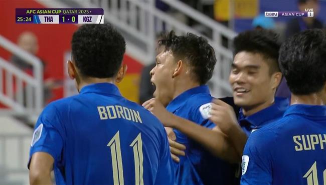 هدف تايلاند الاول في مرمي قيرغيزستان بكأس اسيا