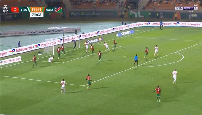 تصدي حارس ناميبيا يحرم هيثم الجويني من تسجيل هدف لتونس