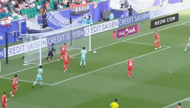 اول فرصة خطيرة من الصين علي مرمي لبنان بكاس اسيا