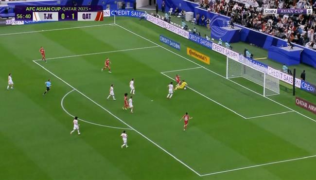 المعز علي يهدر انفراد تام امام طاجيكستان بكأس اسيا