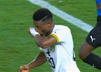 فيديو قدوس يسجل هدف غانا الثاني أمام منتخب مصر