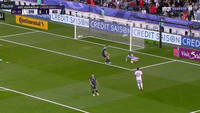 عمر خريبين يهدر فرصة هدف محقق لسوريا امام استراليا بكاس اسيا