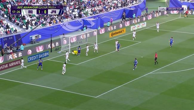 اول هجمة خطيرة من اليابان علي مرمي العراق