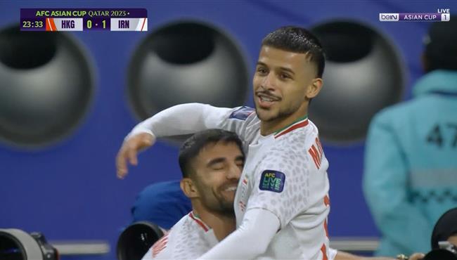 هدف ايران الاول في مرمي هونج كونج بكاس اسيا