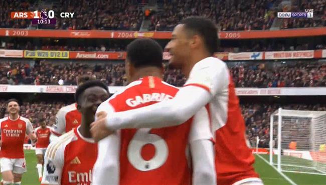 هدف ارسنال الاول في مرمي كريستال بالاس بالدوري الانجليزي