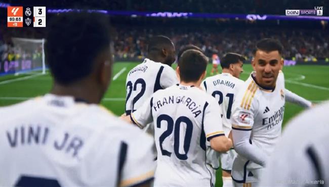 اهداف مباراة ريال مدريد والميريا 3 2 الدوري الاسباني