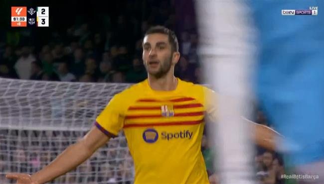 هاتريك فيران توريس في مباراة برشلونة وريال بيتيس بالدوري الاسباني