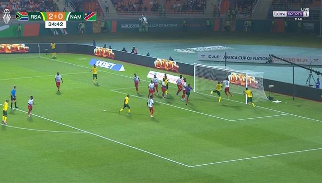لاعب جنوب افريقيا يهدر هدف محقق بطريقة لا تصدق امام ناميبيا بكاس امم افريقيا