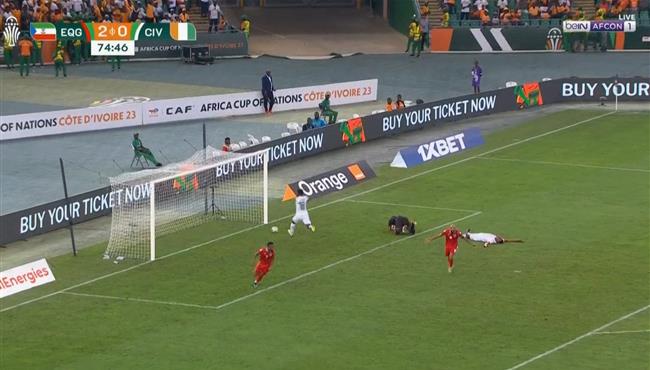 هدف غينيا الاستوائية الثالث في مرمي كوت ديفوار وحسرة كبيرة من اللاعبين