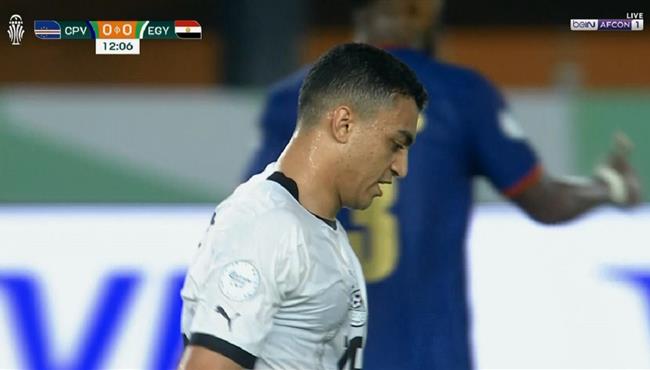 مصطفي محمد يهدر فرصة هدف امام الرأس الاخضر بكأس امم افريقيا