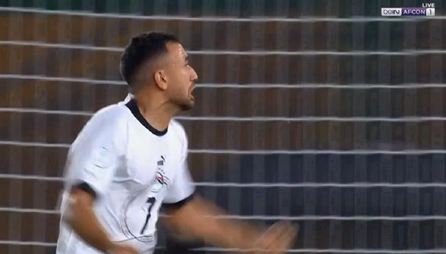 هدف مصر الاول في مرمي الرأس الاخضر بكأس امم افريقيا تريزيجية