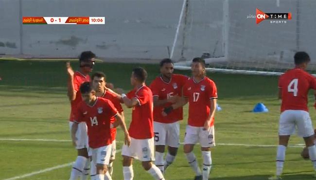 هدف مصر الاول في مرمي السعودية الاولمبي
