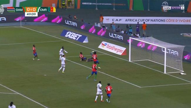 العارضة تحرم الكاميرون من هدف محقق امام جامبيا