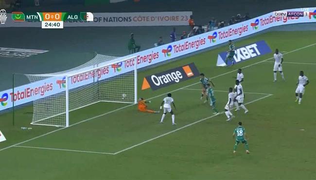 فرصة خطيرة من الجزائر علي مرمي موريتانيا في كأس امم افريقيا