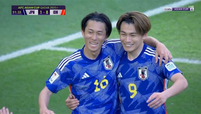 هدف اليابان الثاني في مرمي اندونيسيا بكأس اسيا
