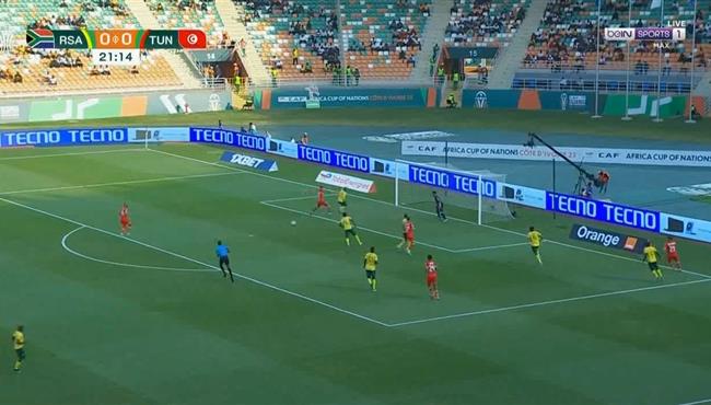 فرصه خطيرة من تونس علي مرمي جنوب افريقيا بكأس امم افريقيا