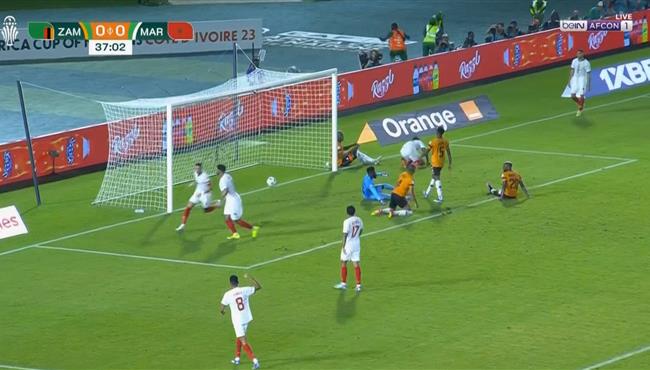 هدف فوز المغرب علي زامبيا 1 0 كأس امم افريقيا