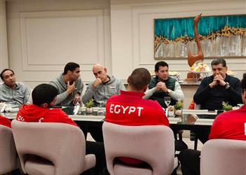 صور وزير الرياضة ي حفز رجال اليد قبل نهائي إفريقيا ننتظر اللقب التاسع وميدالية أولمبية