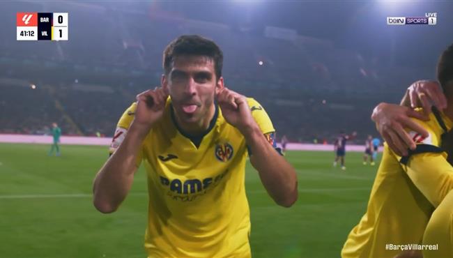 هدف فياريال الاول في مرمي برشلونة بالدوري الاسباني