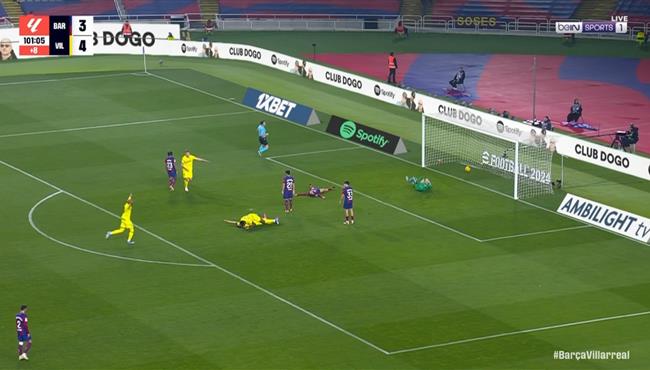 هدف فياريال الخامس في مرمي برشلونة 5 3 الدوري الاسباني