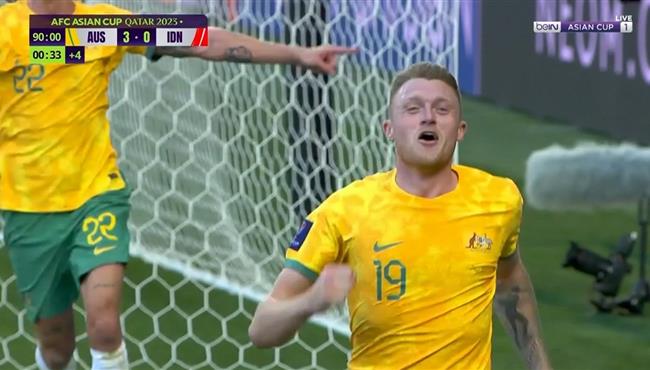 هدف استراليا الرابع في مرمي اندونيسيا بكاس اسيا