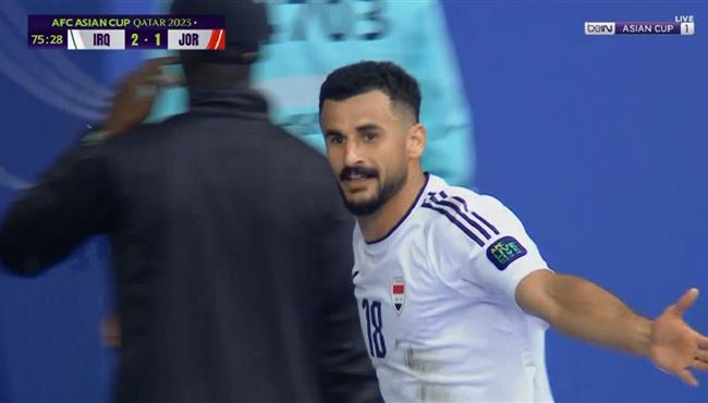 هدف العراق الثاني في مرمي الاردن ايمن حسين