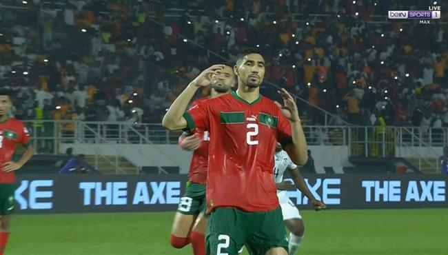 اشرف حكيمي يهدر ركلة جزاء في مباراة المغرب وجنوب افريقيا بكاس امم افريقيا
