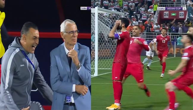 هدف سوريا في مرمي ايران بكأس اسيا ورد فعل عصام الحضري