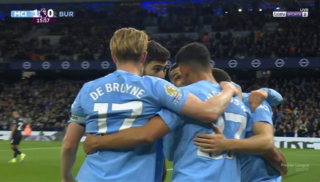 اهداف مباراة مانشستر سيتي وبيرنلي 3 1 الدوري الانجليزي