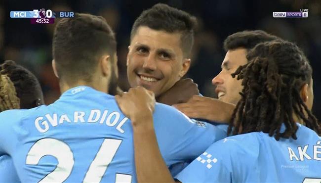 هدف رودري الرائع في مرمي بيرنلي بالدوري الانجليزي