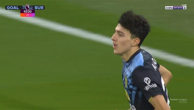 هدف أمين الدخيل في مرمي مانشستر سيتي بالدوري الانجليزي