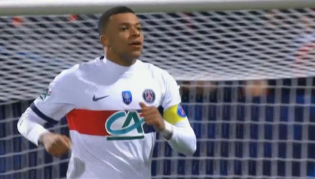 هدف مبابي الاول في مرمي ريفال بكاس فرنسا