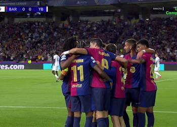 فيديو ليفاندوفسكي يسجل هدف برشلونة الأول أمام يونج بويز