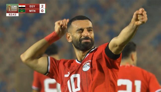 هدف محمد صلاح في مرمي موريتانيا بتصفيات كأس امم افريقيا