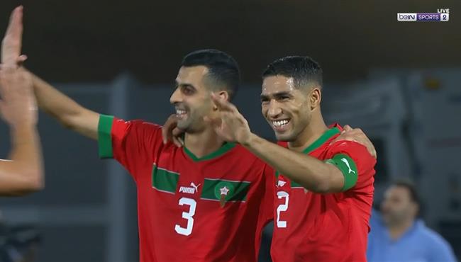 هدف اشرف حكيمي الرائع في مرمي افريقيا الوسطي